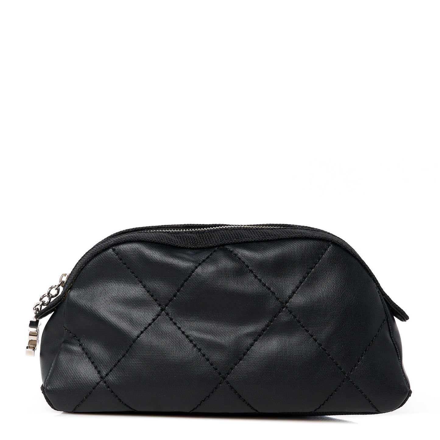 Coated Canvas Paris Biarritz Makeup Pouch Black