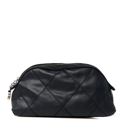 Chanel Coated Canvas Paris Biarritz Makeup Pouch Black 1 of 10