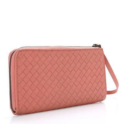 Bottega Veneta Nappa Intrecciato Half Zip Around Wallet Pompei 3 of 12