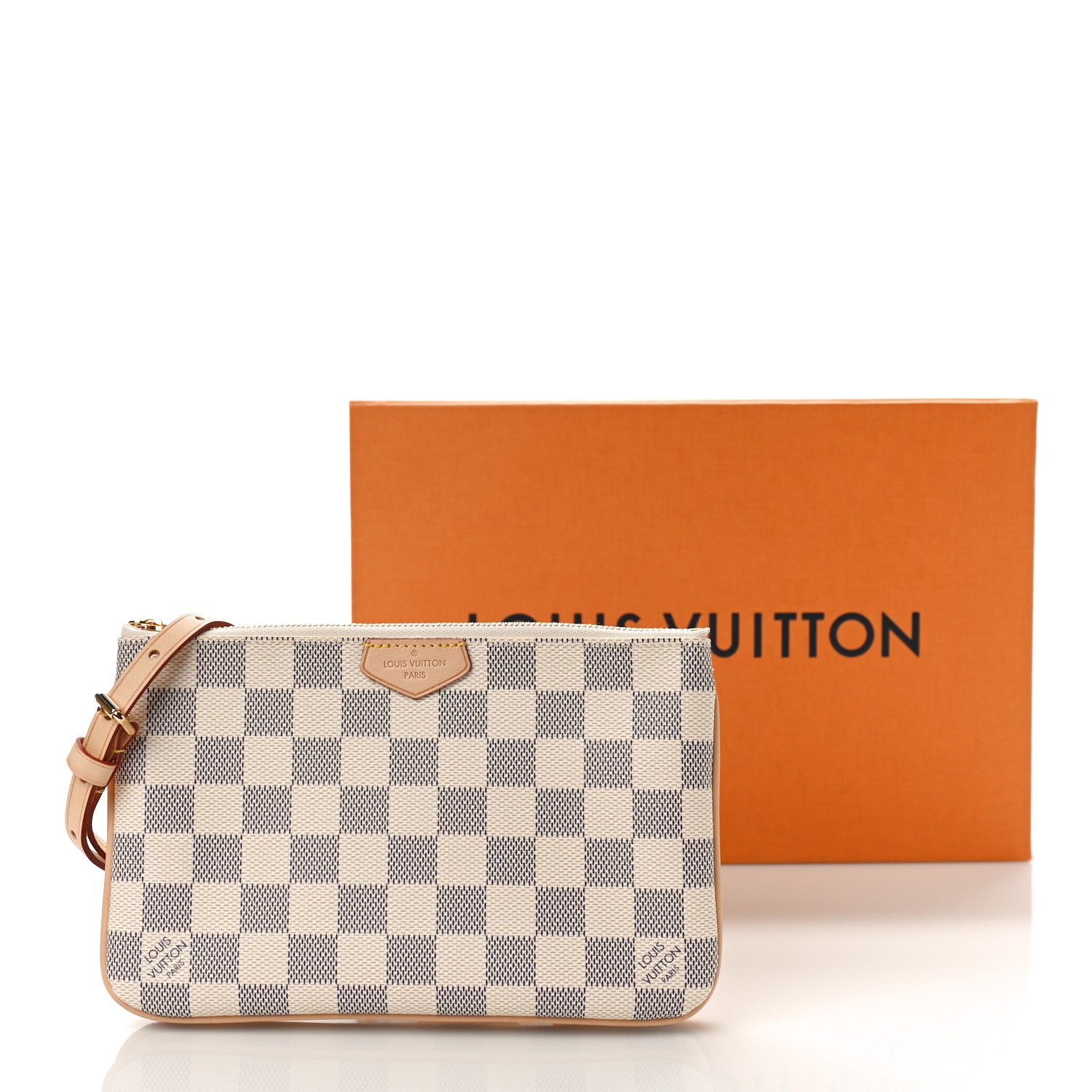 Louis Vuitton Damier Azur Double Zip Pochette 9 of 9