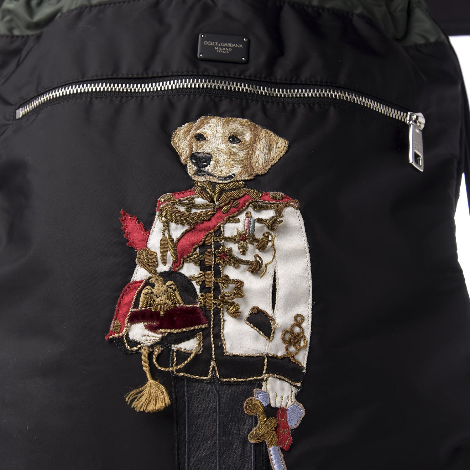 Dolce & Gabbana Nylon Dog Patch Drawstring Backpack Black 6 of 9