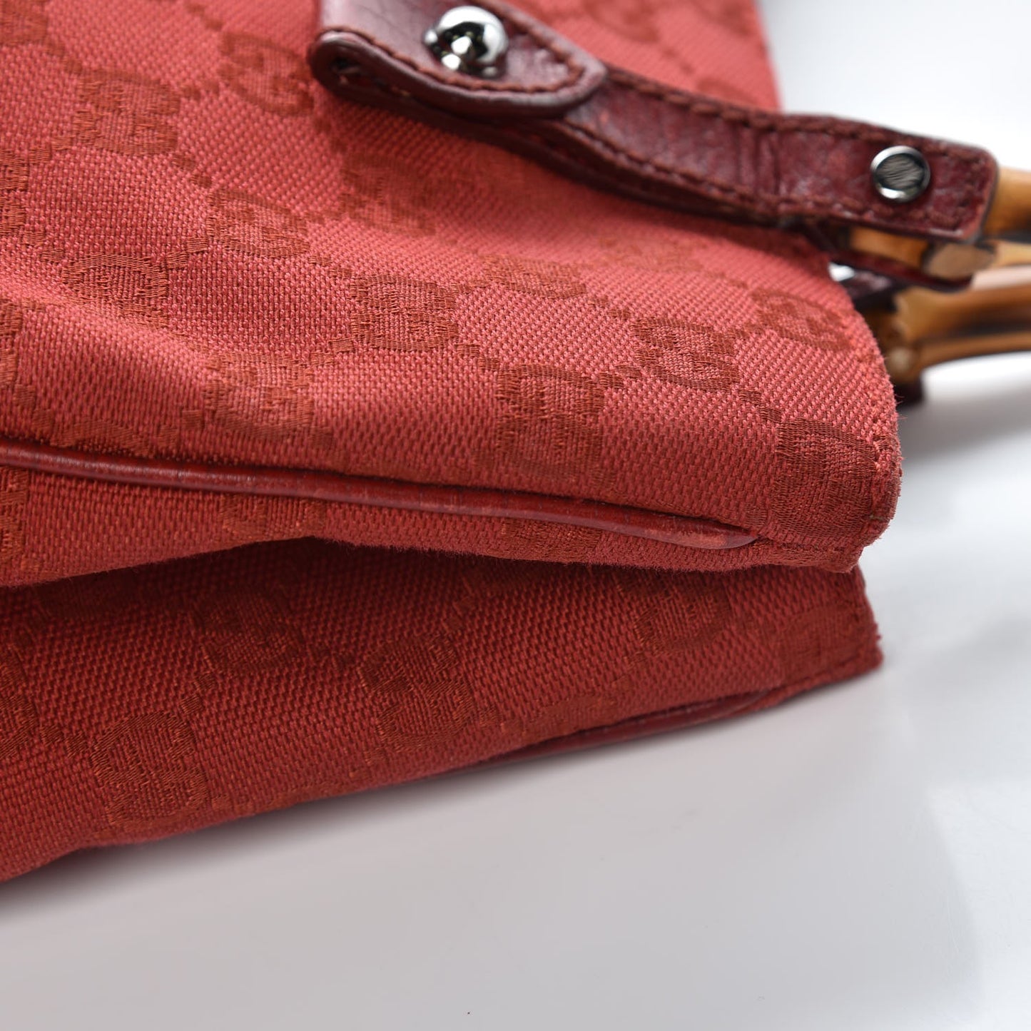 Monogram Small Bamboo Tote Red