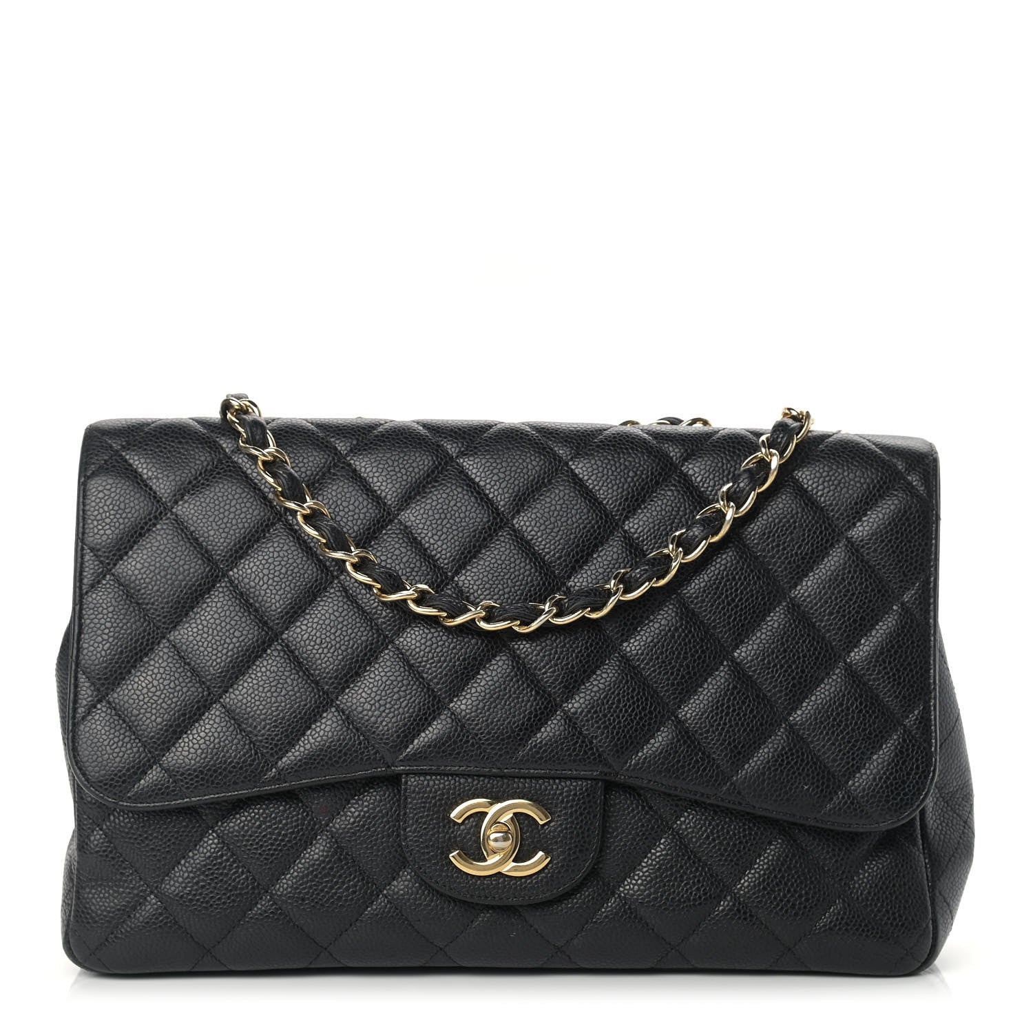 Chanel Caviar Quilted Jumbo Single Flap Black 1 of 18