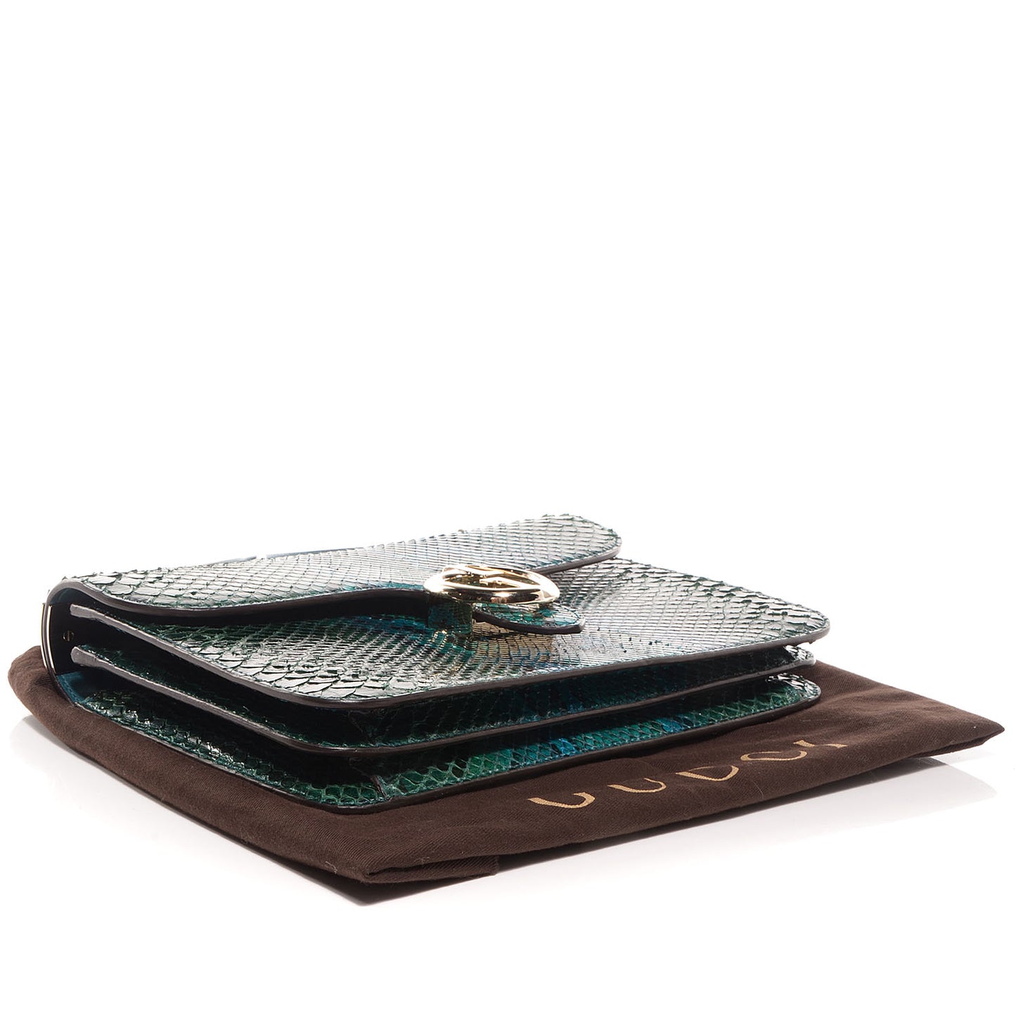 Python Medium 1973 Shoulder Flap Bag Malachite Green