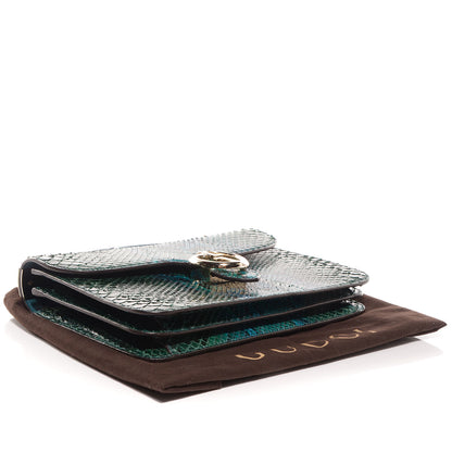 Gucci Python Medium 1973 Shoulder Flap Bag Malachite Green 3 of 8