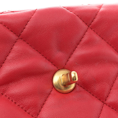 Chanel Lambskin Plexiglass Quilted Coco Love Flap Red 11 of 13