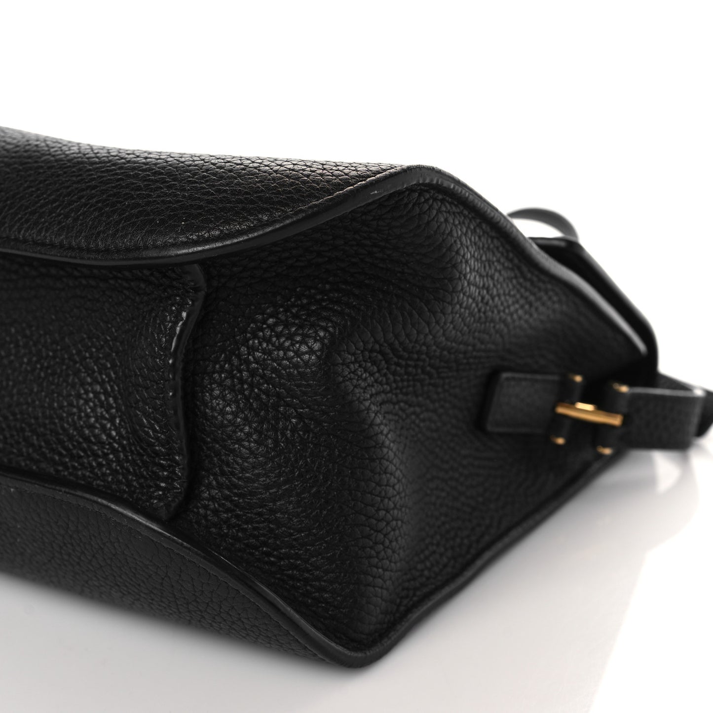 Calfskin Large T Clasp Tara Crossbody Bag Black
