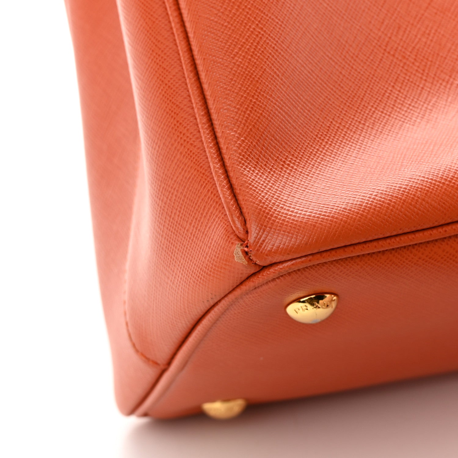 Prada Saffiano Lux Medium Tote Papaya 15 of 17