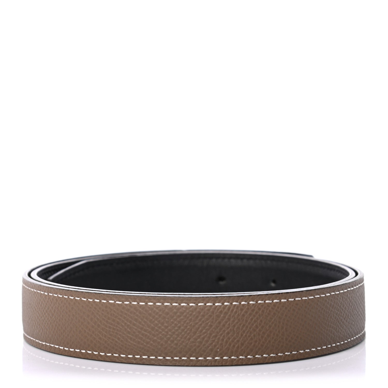 Hermes Swift Epsom 24mm Belt Strap 80 Black Etoupe 2 of 6