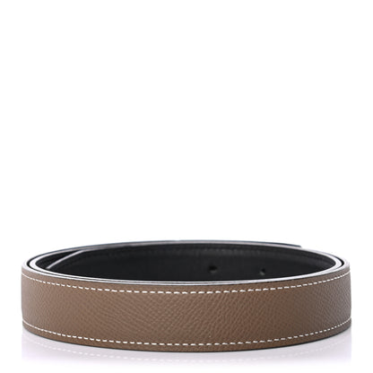 Hermes Swift Epsom 24mm Belt Strap 80 Black Etoupe 2 of 6