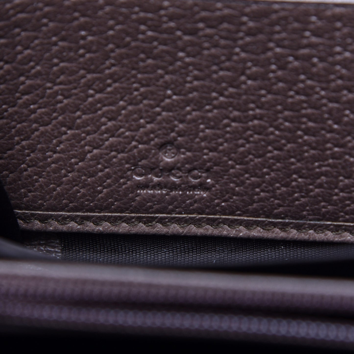GG Supreme Monogram Web Ophidia Zip Around Wallet Brown