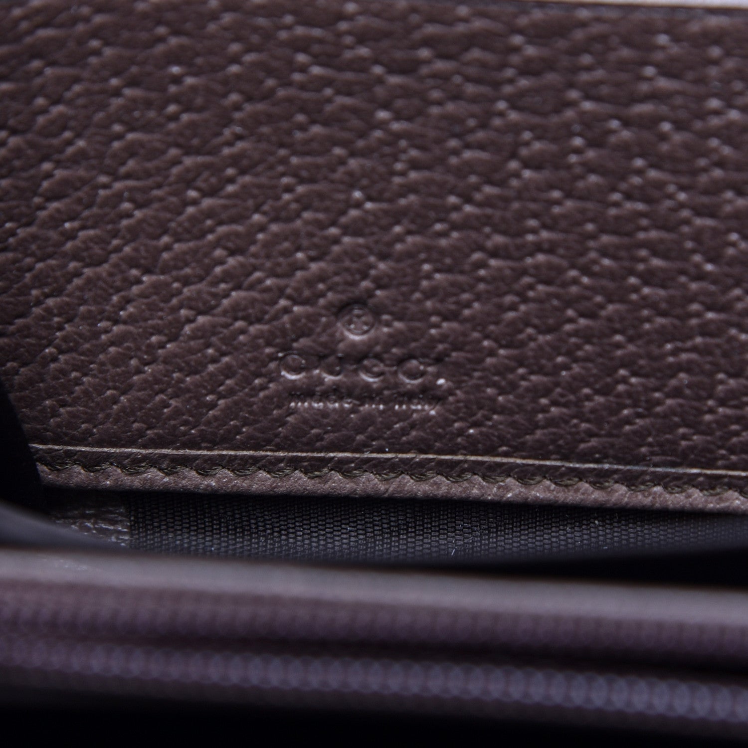 Gucci GG Supreme Monogram Web Ophidia Zip Around Wallet Brown 9 of 10