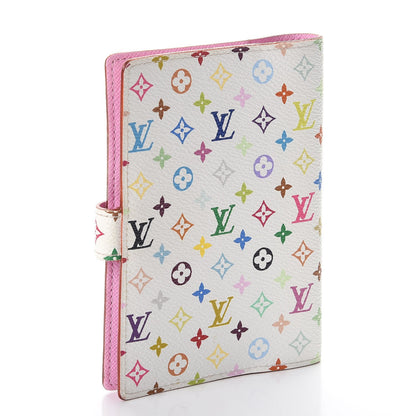 Louis Vuitton Monogram Multicolor Small Ring Agenda Cover White Litchi 3 of 7