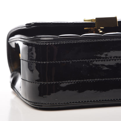 Saint Laurent Patent Calfskin Matelasse Monogram Small Vicky Chain Bag Black 5 of 11