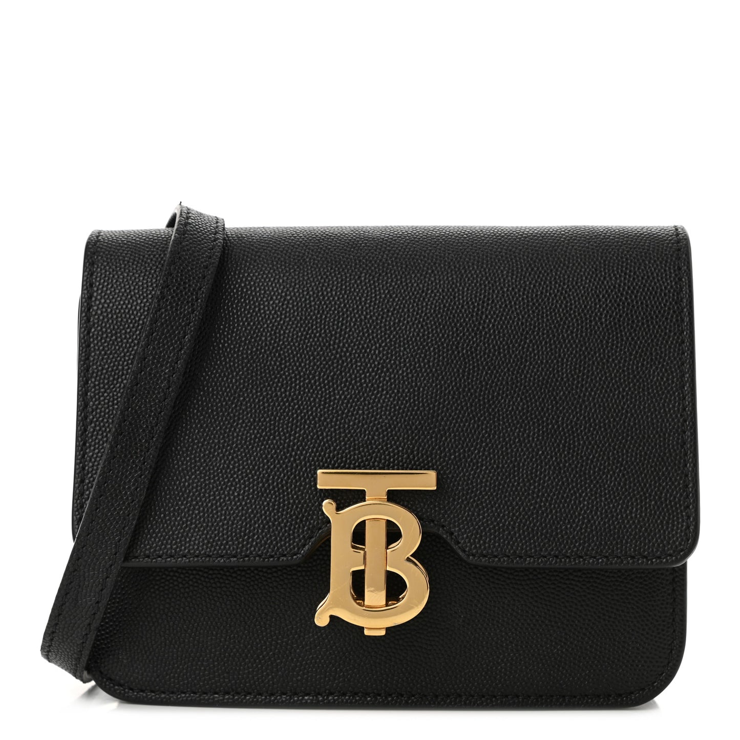 Grained Calfskin Mini TB Bag Black