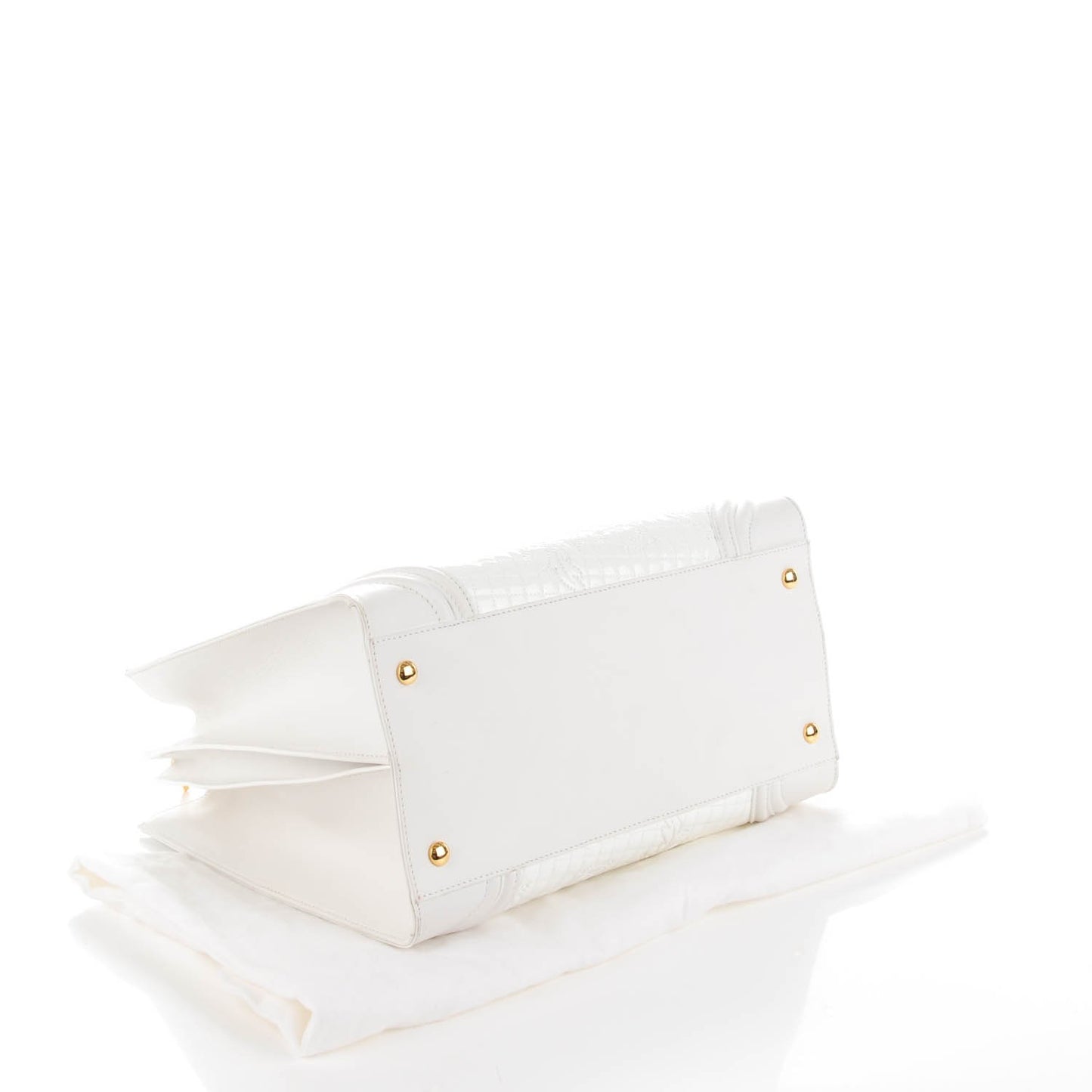 Patent Micro Vanitas Icon Handbag White