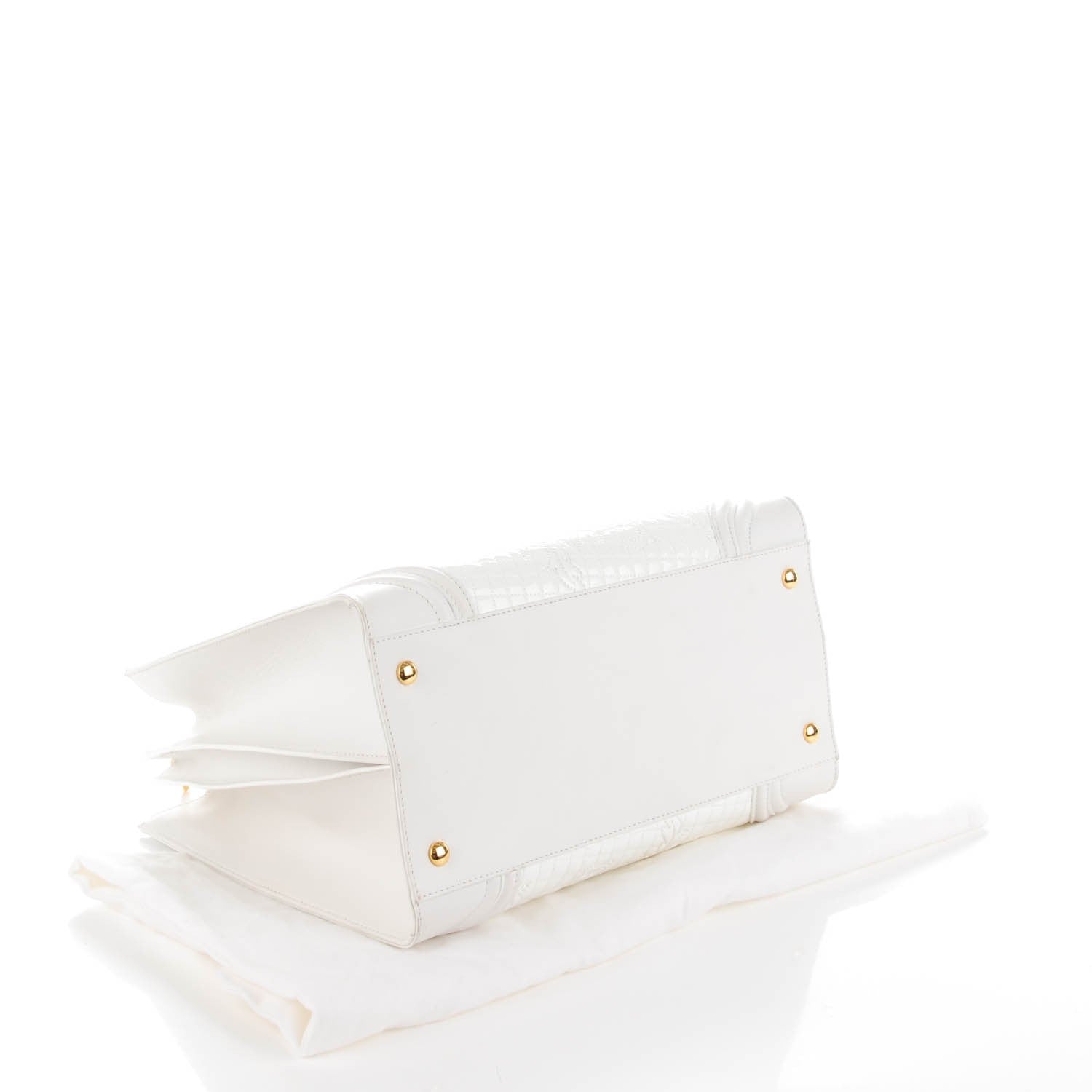 Versace Patent Micro Vanitas Icon Handbag White 4 of 6