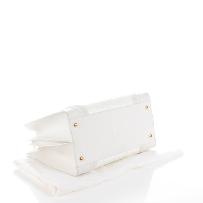 Versace Patent Micro Vanitas Icon Handbag White 4 of 6
