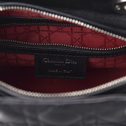 Christian Dior Lambskin Cannage Medium Lady Dior Black 8 of 10