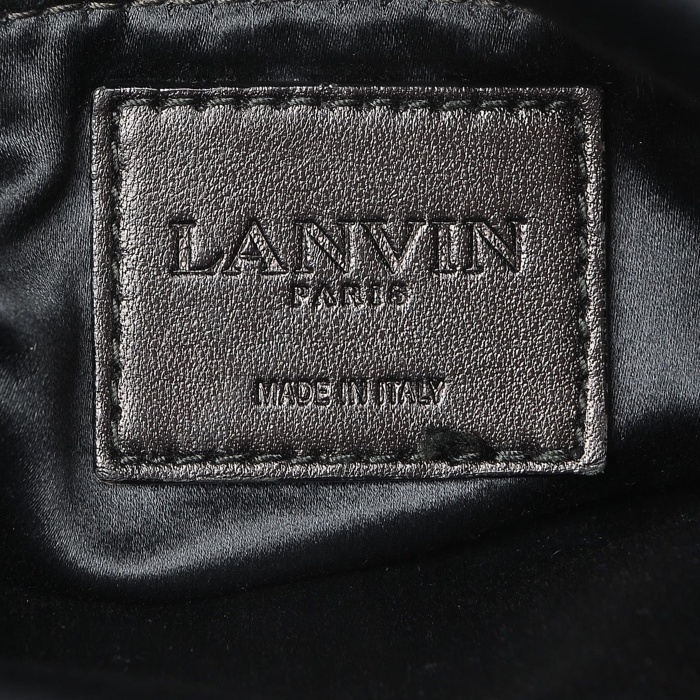 Velvet Quilted Medium Happy Shoulder Bag Black