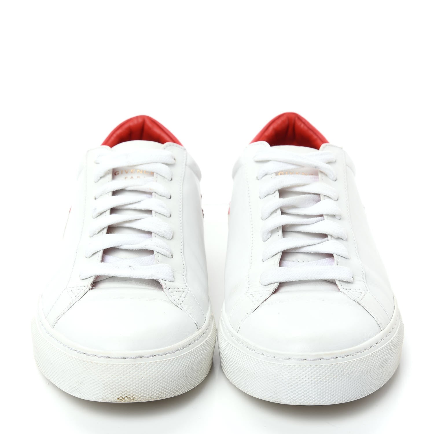 Givenchy Calfskin Reverse Logo Womens Urban Street Sneakers 38.5 White Red 2 of 11