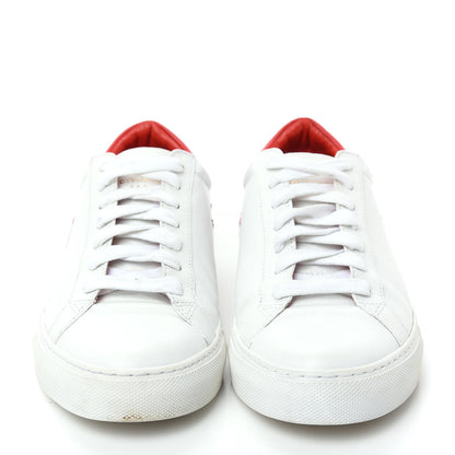 Givenchy Calfskin Reverse Logo Womens Urban Street Sneakers 38.5 White Red 2 of 11