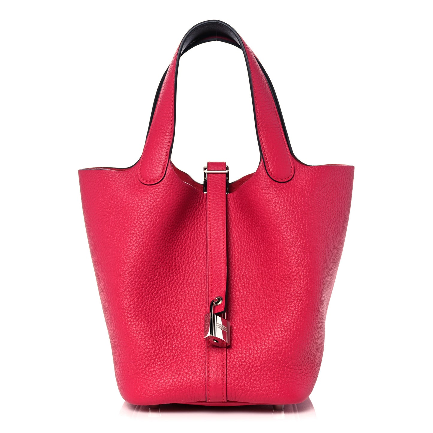 Taurillon Clemence Swift Eclat Picotin Lock 18 PM Framboise Rouge Sellier