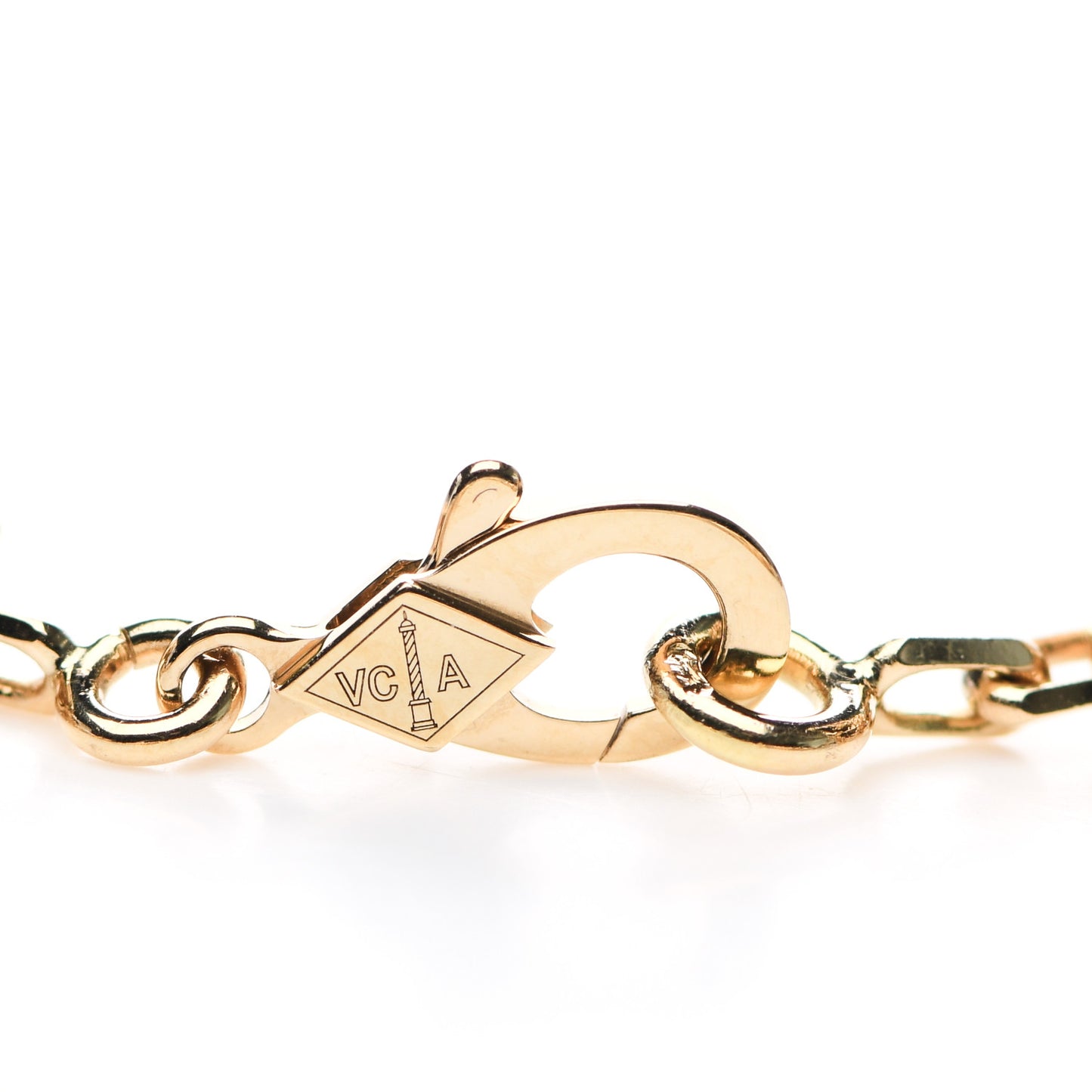 18K Yellow Gold 5 Motifs Guilloche Vintage Alhambra Bracelet