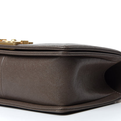 Chanel Caviar Quilted Medium Boy Flap Khaki 7 of 11