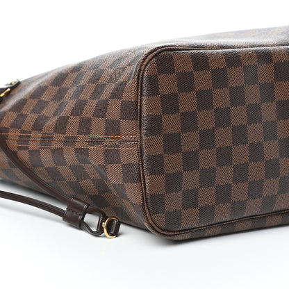Louis Vuitton Damier Ebene Neo Neverfull MM Rose Ballerine 8 of 9