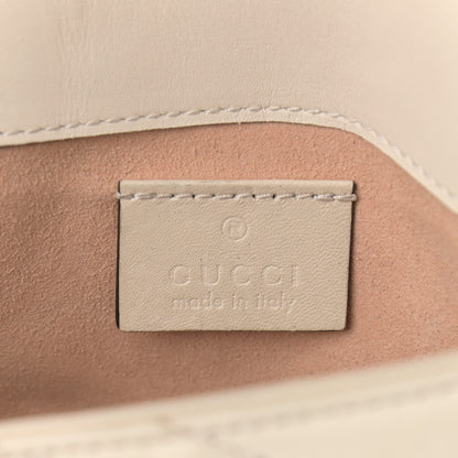 Gucci Calfskin Matelasse Super Mini GG Marmont Shoulder Bag White 6 of 13
