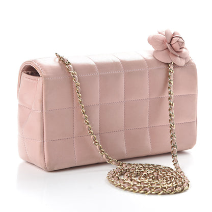 Chanel Lambskin Quilted Mini Chocolate Bar Camellia Flap Pink 3 of 10