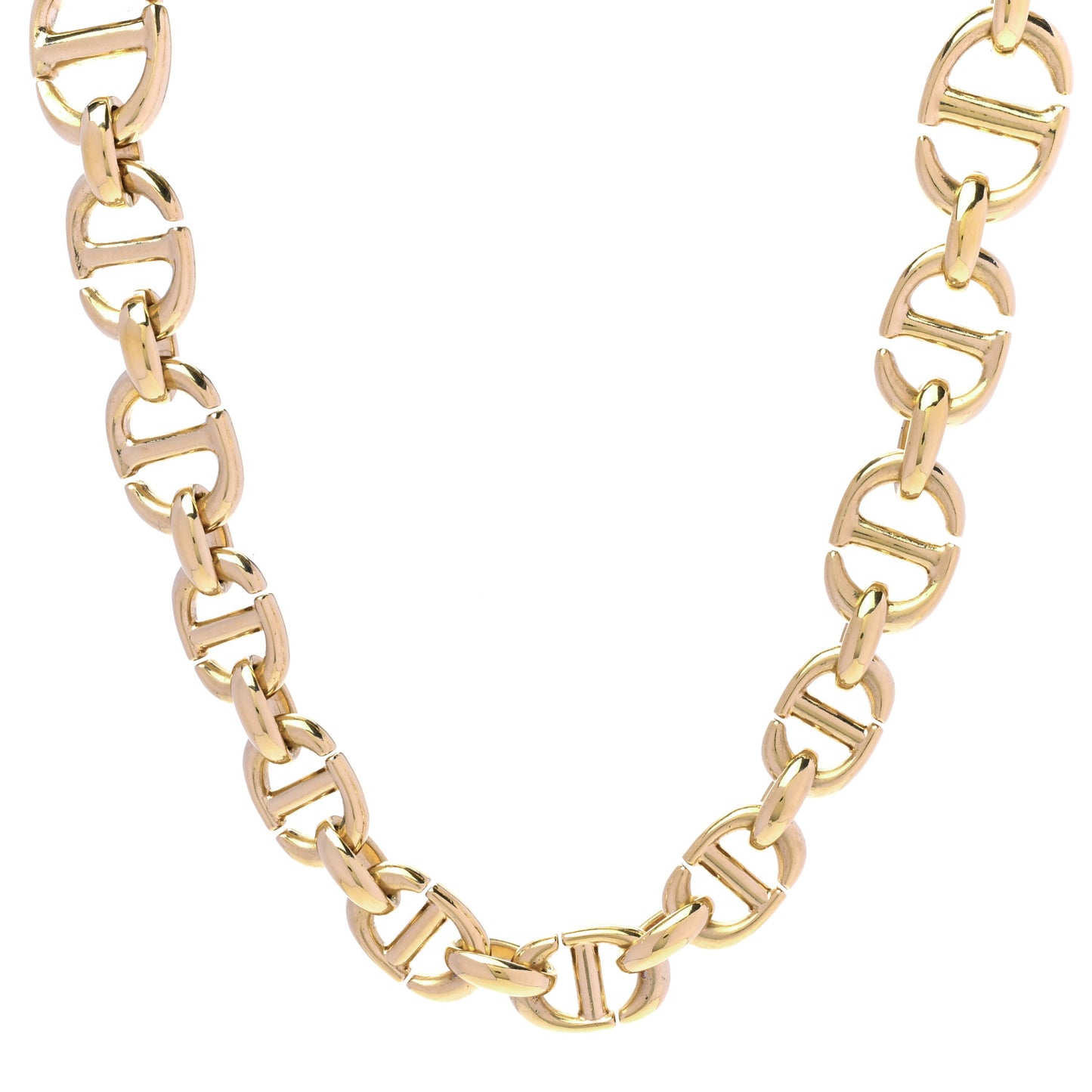 Metal CD Choker Necklace Gold