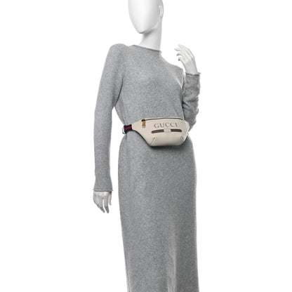 Gucci Grained Calfskin Small Logo Belt Bag White 2 of 12
