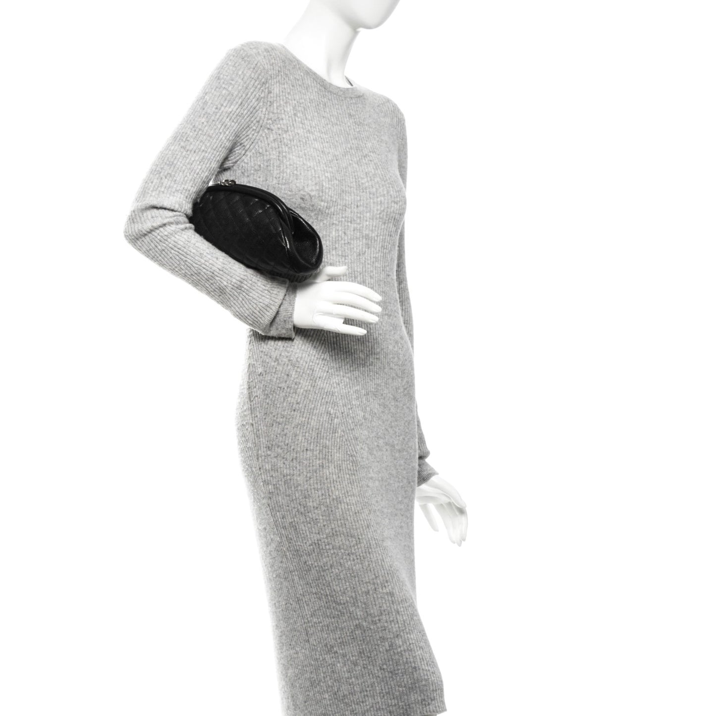 Caviar Quilted Timeless Clutch Black