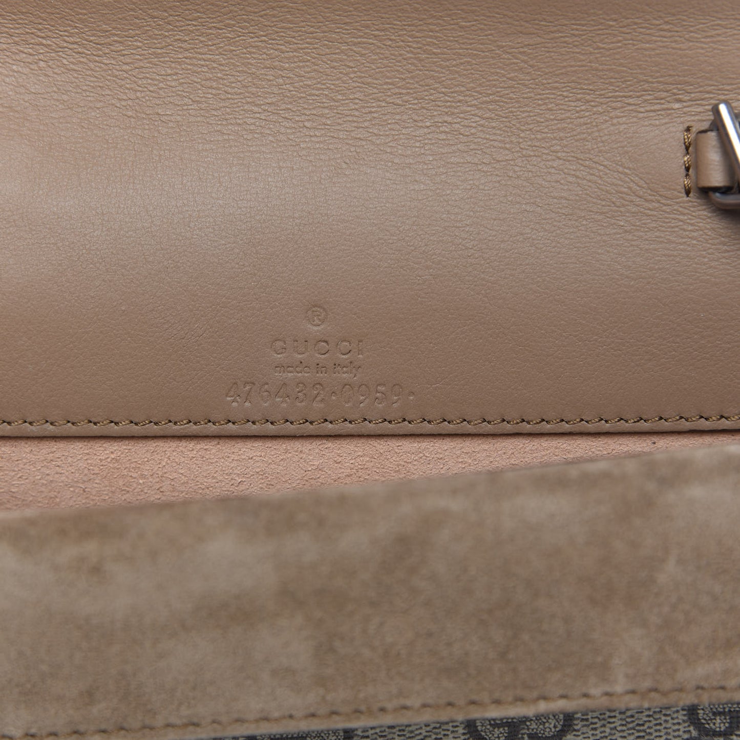GG Supreme Monogram Super Mini Dionysus Shoulder Bag Taupe