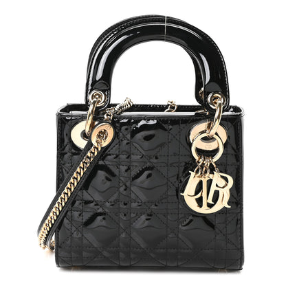 Christian Dior Patent Cannage Mini Lady Dior Black 1 of 9