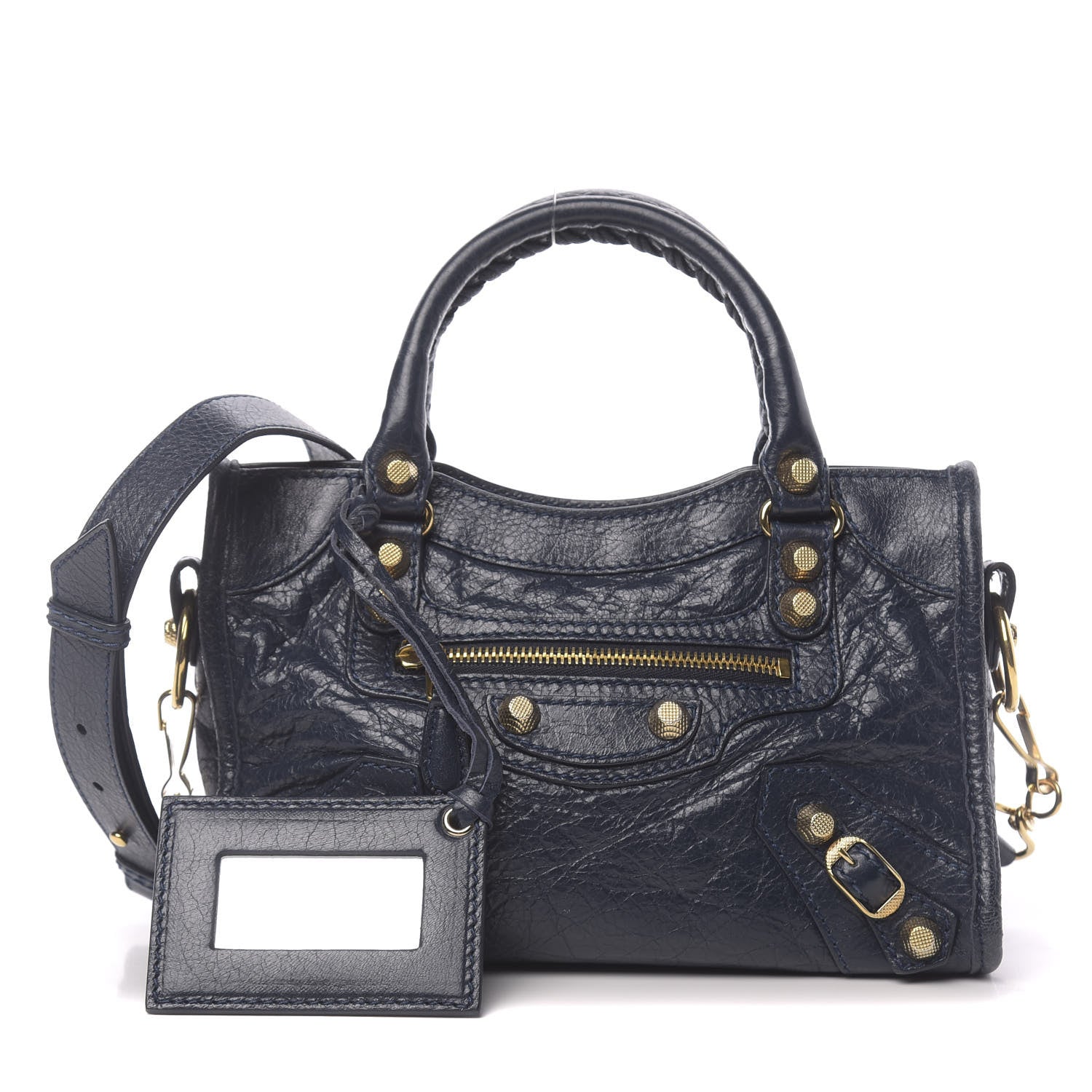 Balenciaga Agneau Giant 12 Gold Hardware Mini City Bleu Obscur 1 of 9
