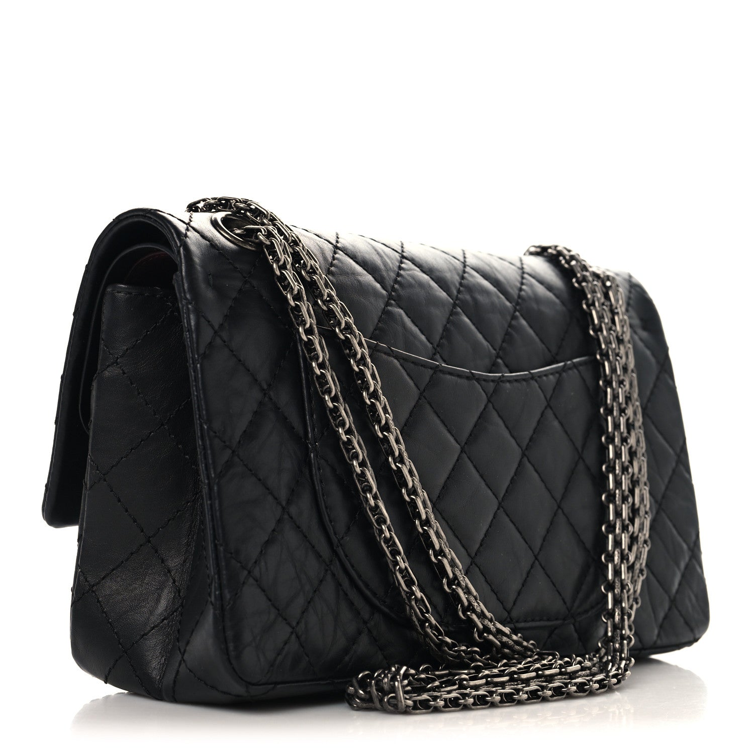 Chanel Aged Calfskin Quilted 2.55 Reissue 225 Flap Black 3 of 10