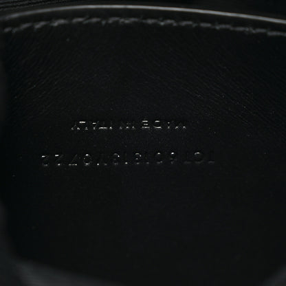 Saint Laurent Calfskin Crocodile Embossed West Hollywood Monogram Fold Over Clutch Black 7 of 8