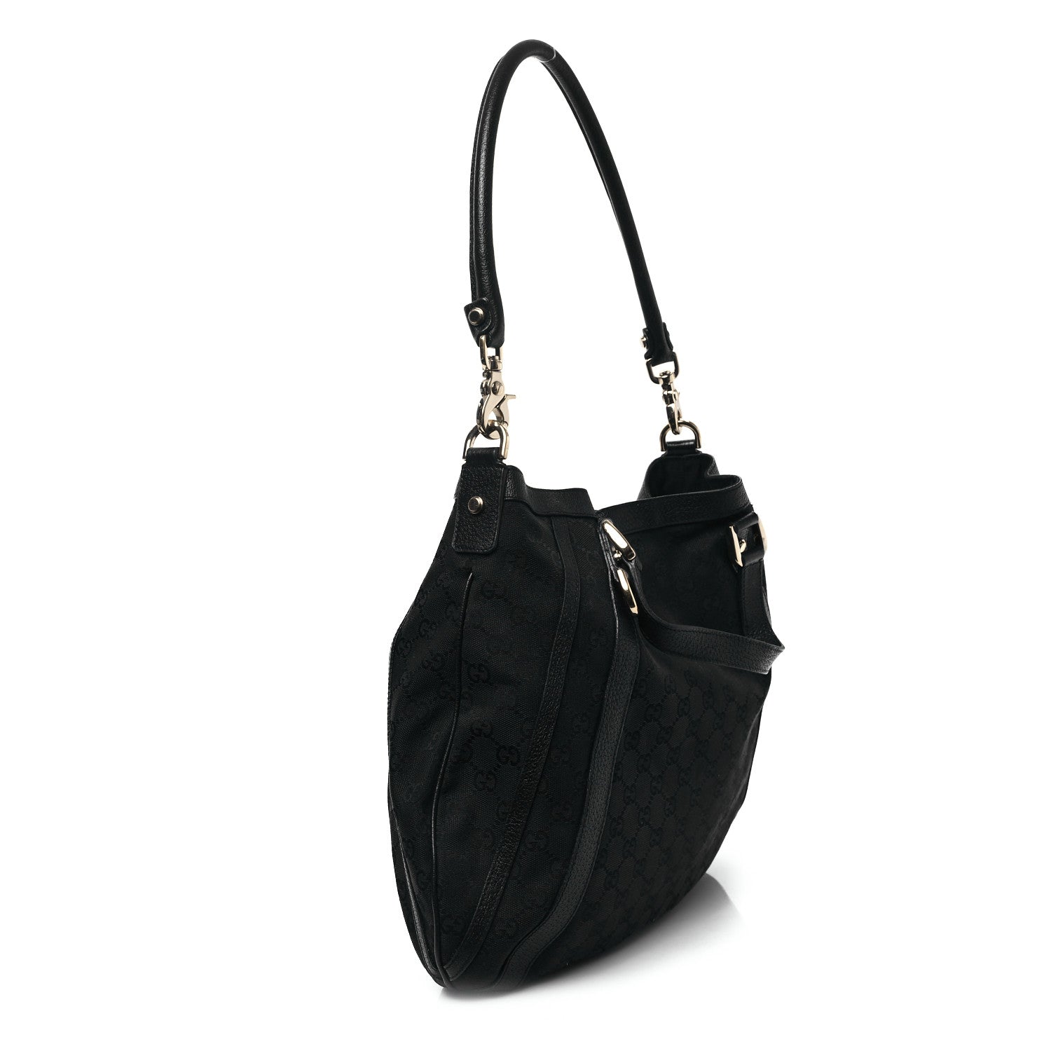Gucci Monogram Medium Abbey Convertible Tote Black 3 of 11
