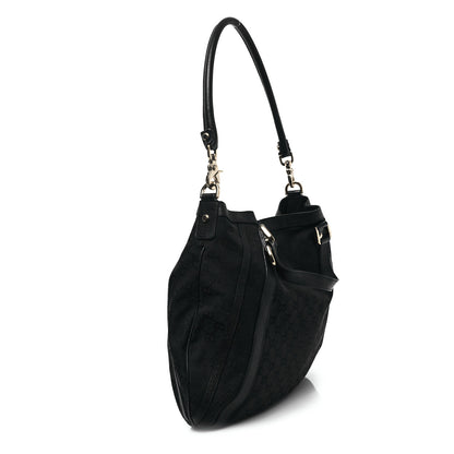 Gucci Monogram Medium Abbey Convertible Tote Black 3 of 11