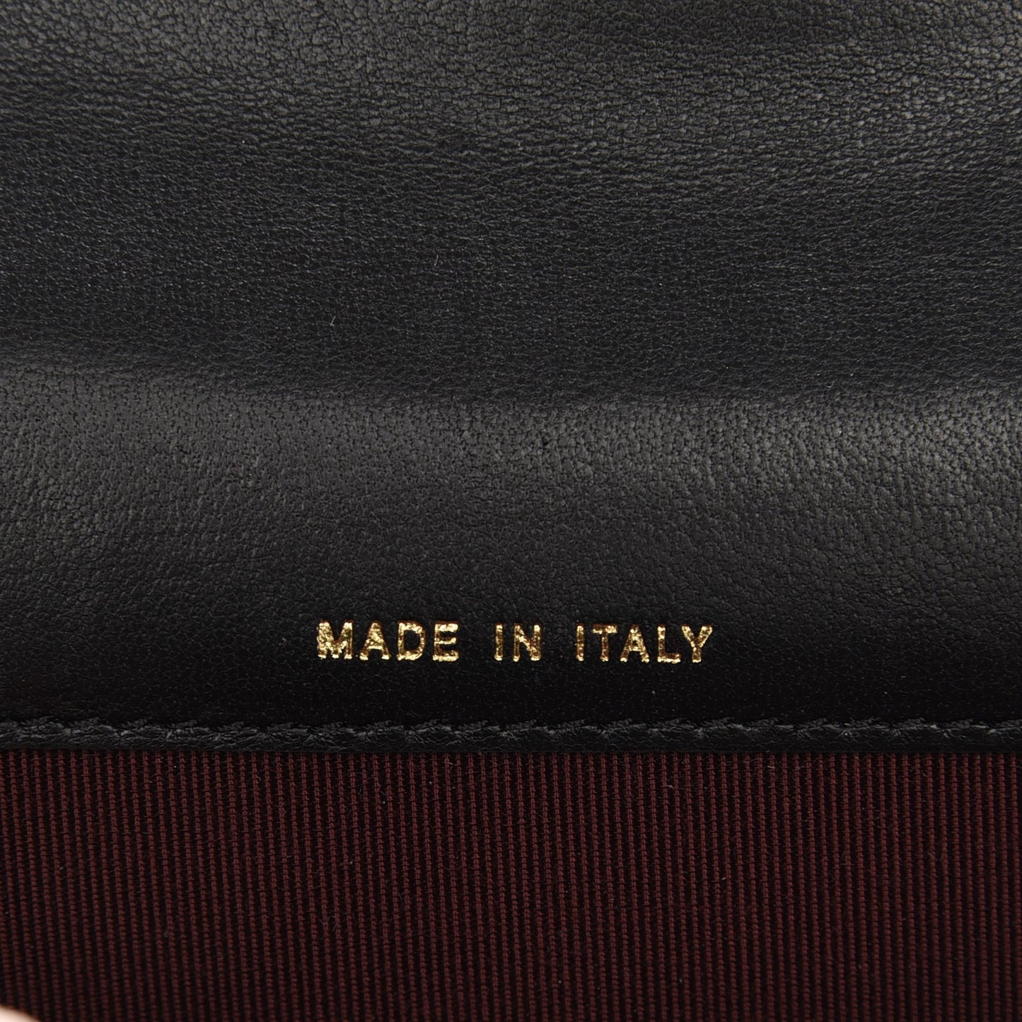 Lambskin Quilted Flap Card Holder Black