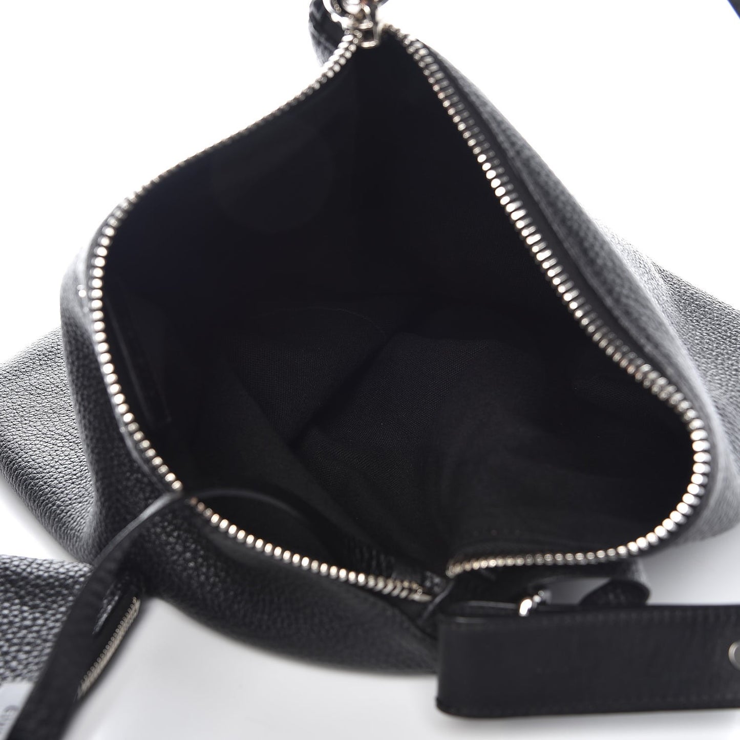 Pebbled Calfskin Pyramid Tote Black