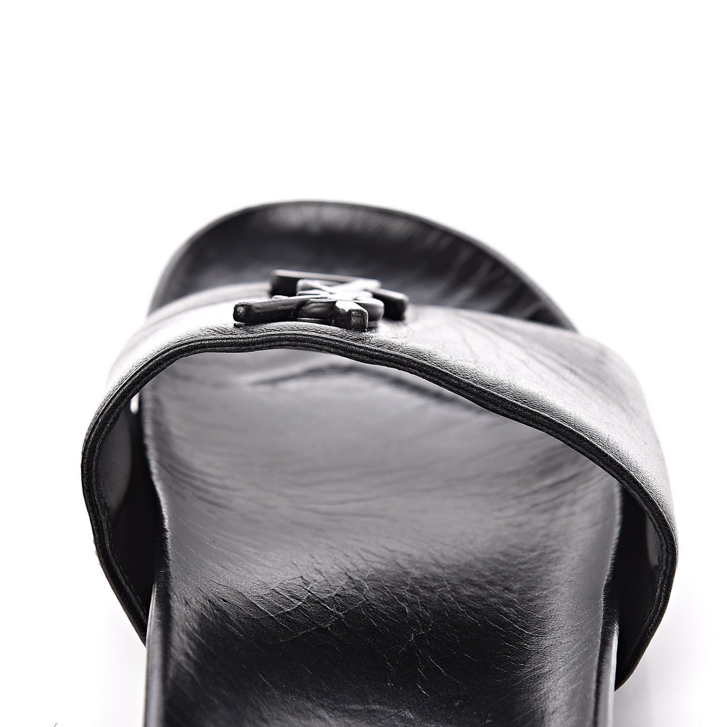 Lambskin Joan Slide Sandals 39 Black