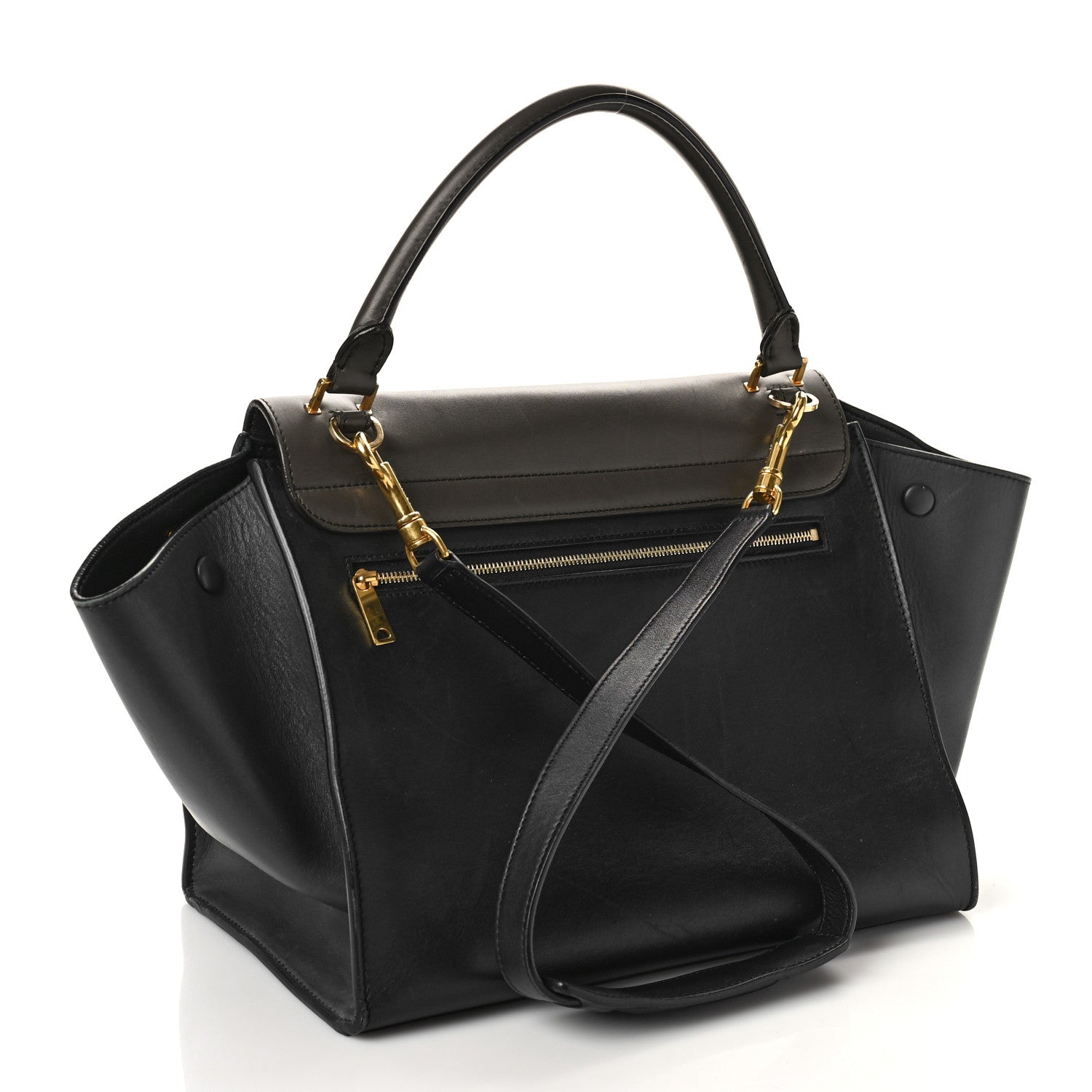 Celine Smooth Calfskin Medium Tri-Color Trapeze Anthracite 2 of 10