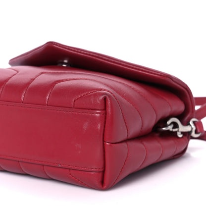 Saint Laurent Calfskin Y Quilted Monogram Toy Loulou Crossbody Bag New Lipstick 11 of 14