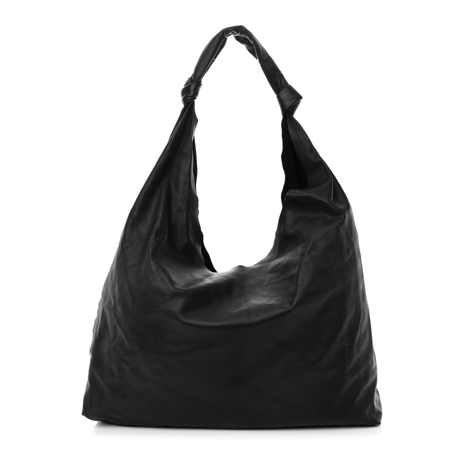 Grained Calfskin Bindle Two Bag Black