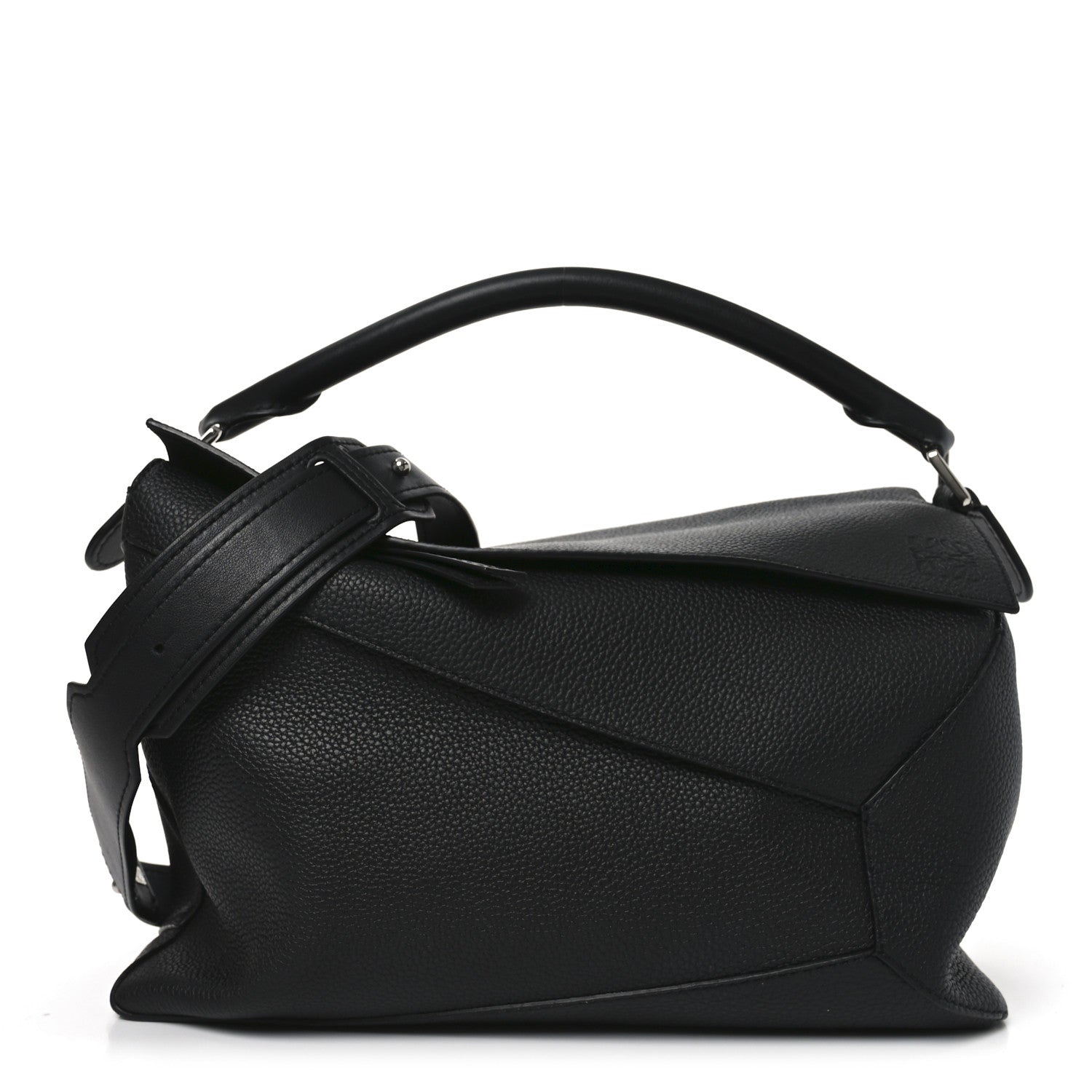 Loewe Grained Calfskin Large Puzzle Edge Bag Black 1 of 9