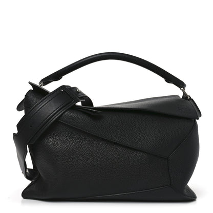 Loewe Grained Calfskin Large Puzzle Edge Bag Black 1 of 9